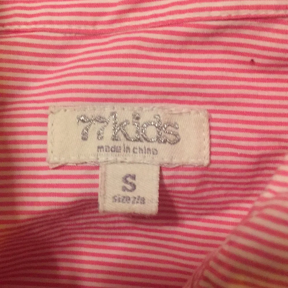 77Kids Pink Striped Button Down Shirt Size S